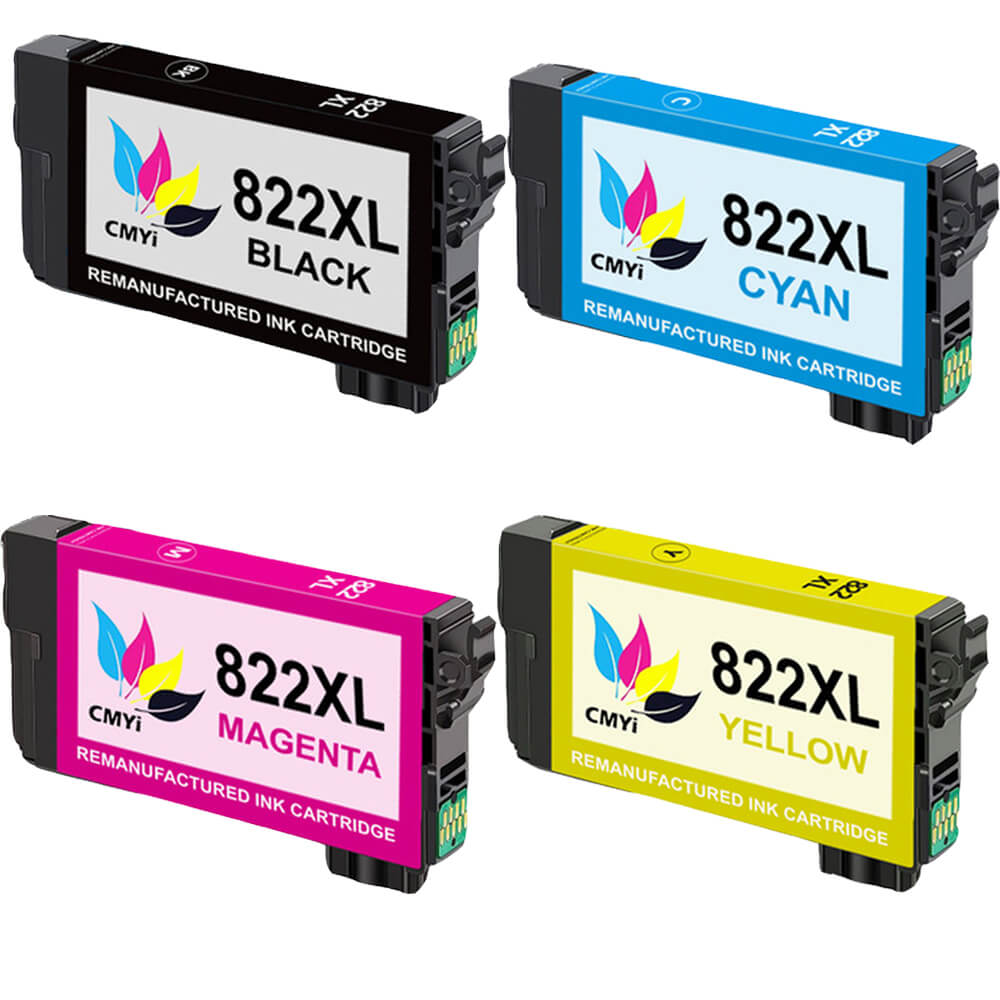 Remanufactured Epson 822XL Ink 4-Pack