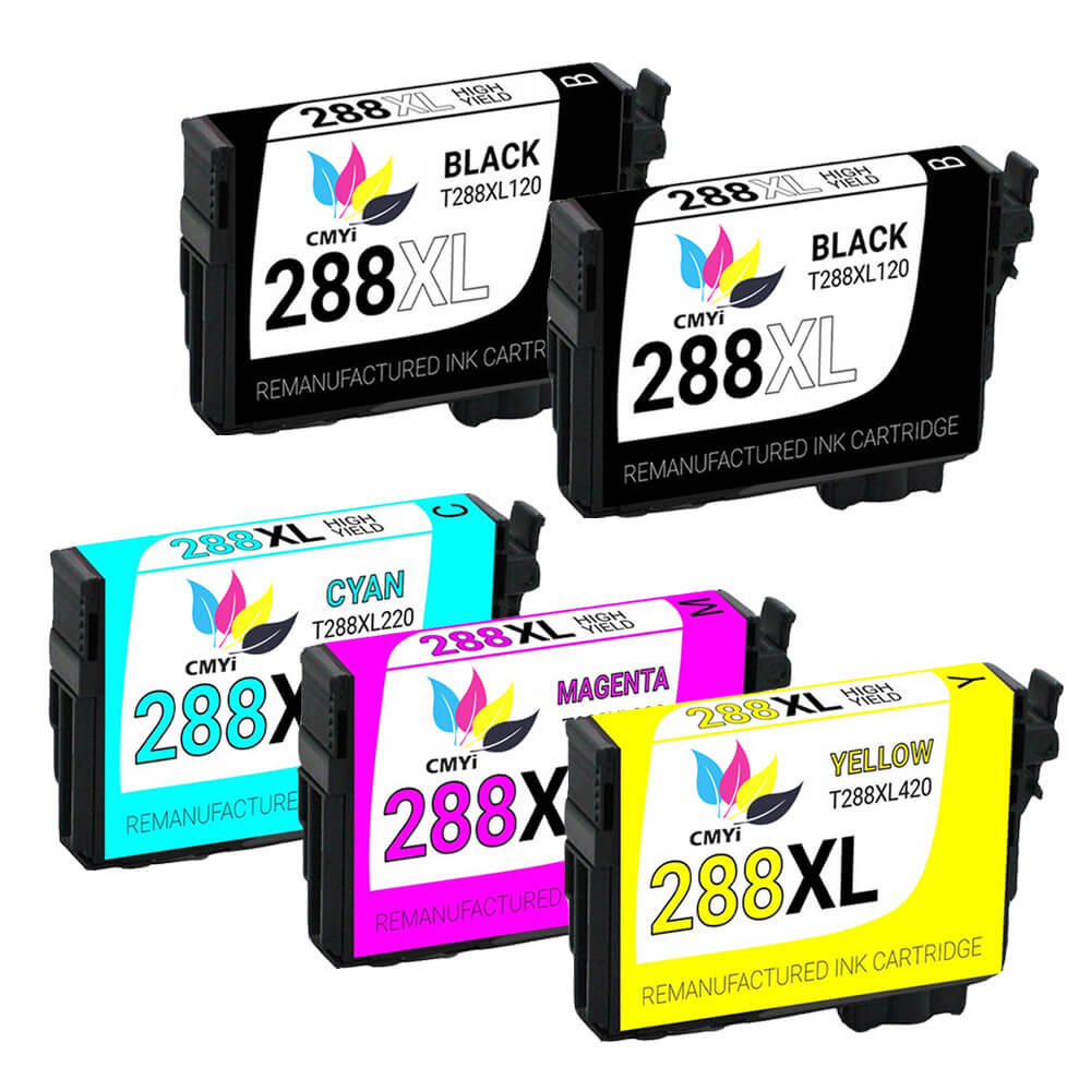 Remanufactured Epson 288XL Ink Combo Pack of 5
