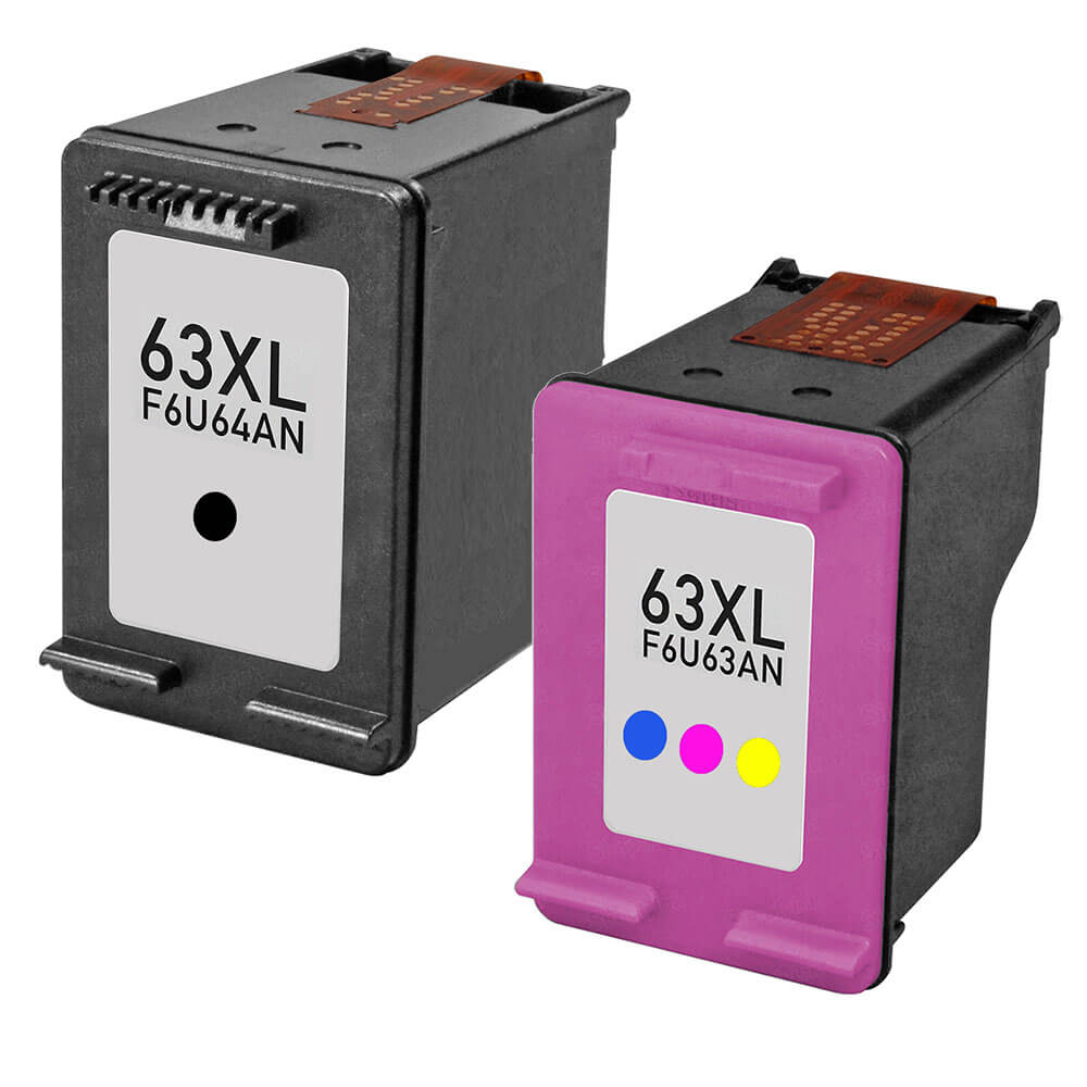 Replacement HP 63XL Ink Combo Pack of 2